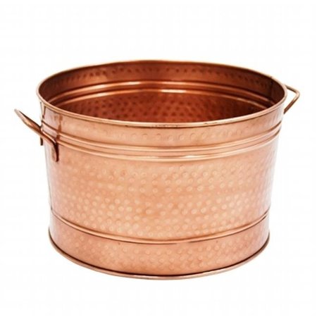 ACHLA DESIGNS Achla C-50C 10.25" H x 16.25" W x 16.25" D Steel Round Steel Tub - Copper Plate C-50C